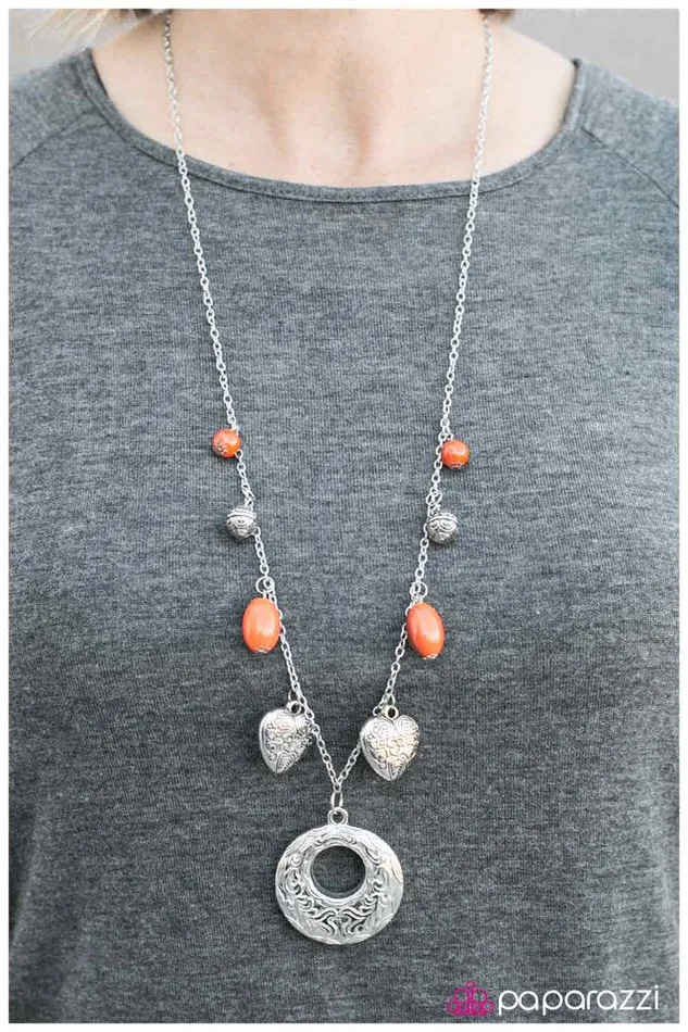 Necklaces Paparazzi Jewelry Paparazzi Necklace Home Is Where The Heart Is Orange