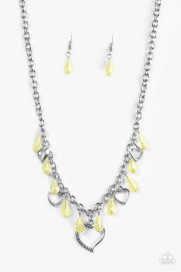 Necklaces Paparazzi Jewelry Paparazzi Necklace Keep Me In Your Heart Yellow