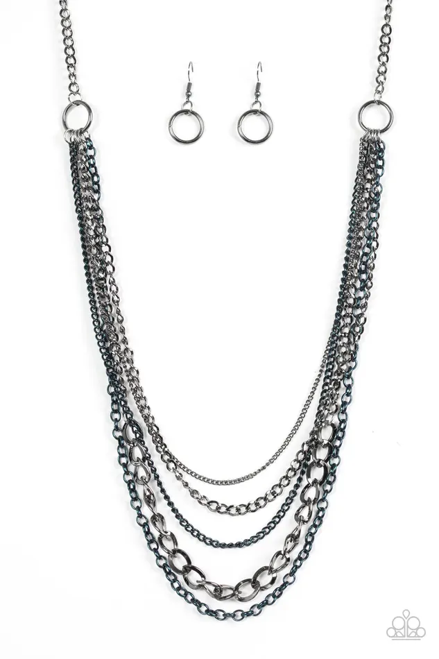 Necklaces Paparazzi Jewelry Paparazzi Necklace Moto Motivation Blue