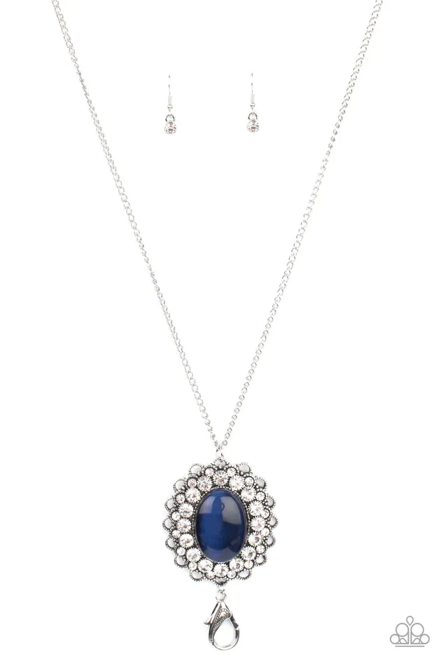 Necklaces Paparazzi Jewelry Paparazzi Necklace Oh My Medallion Blue