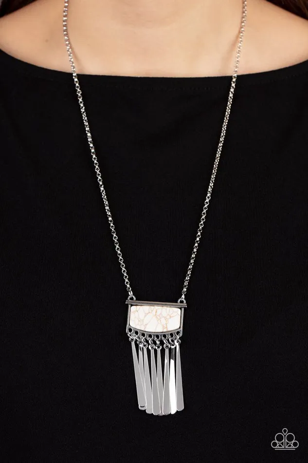 Necklaces Paparazzi Jewelry Paparazzi Necklace Plateau Pioneer White