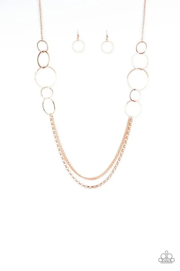 Necklaces Paparazzi Jewelry Paparazzi Necklace Ring In The Radiance Copper