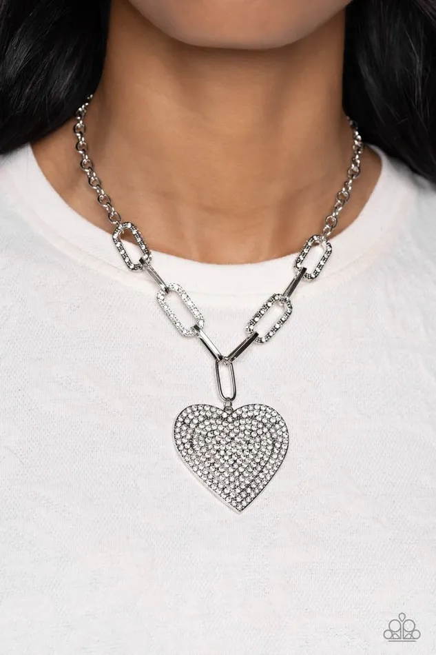 Necklaces Paparazzi Jewelry Paparazzi Necklace Roadside Romance White
