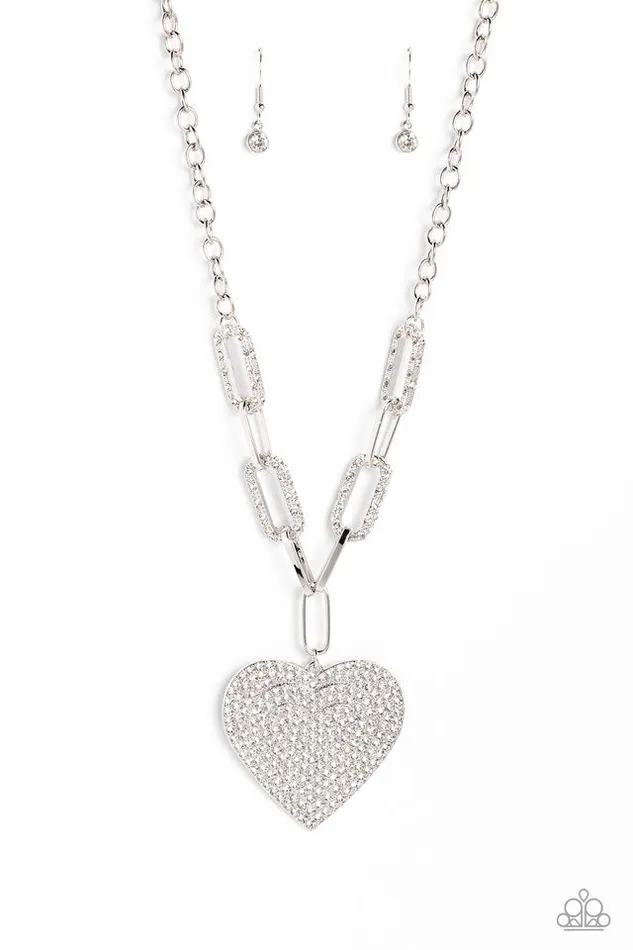 Necklaces Paparazzi Jewelry Paparazzi Necklace Roadside Romance White