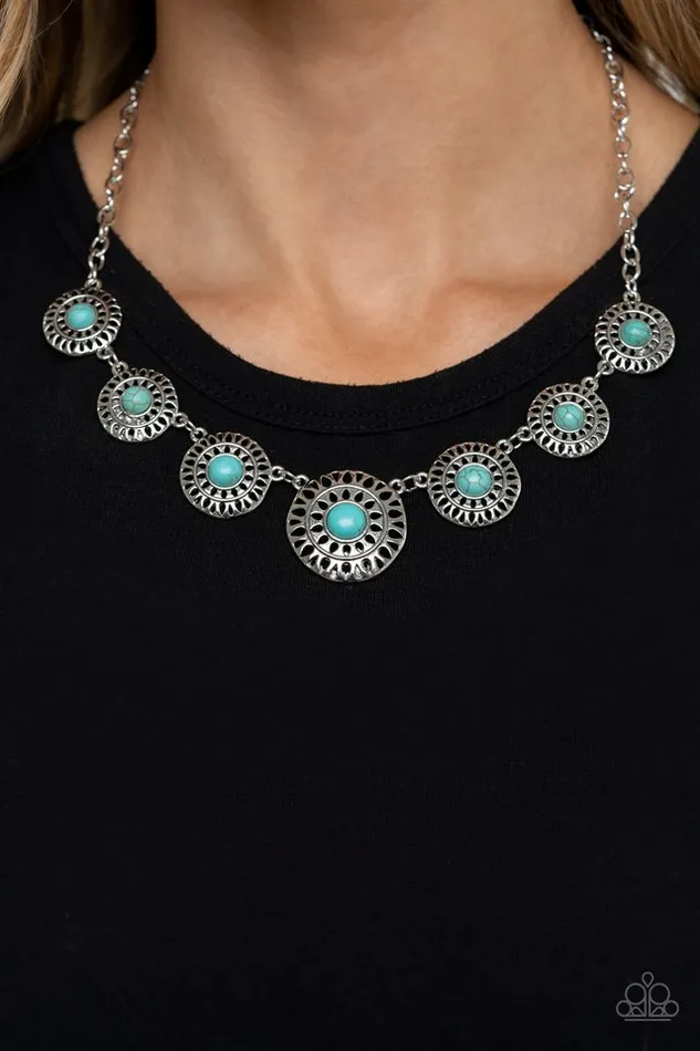 Necklaces Paparazzi Jewelry Paparazzi Necklace Sahara Solar Power Blue