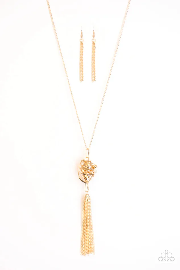 Necklaces Paparazzi Jewelry Paparazzi Necklace Seriously Twisted Gold