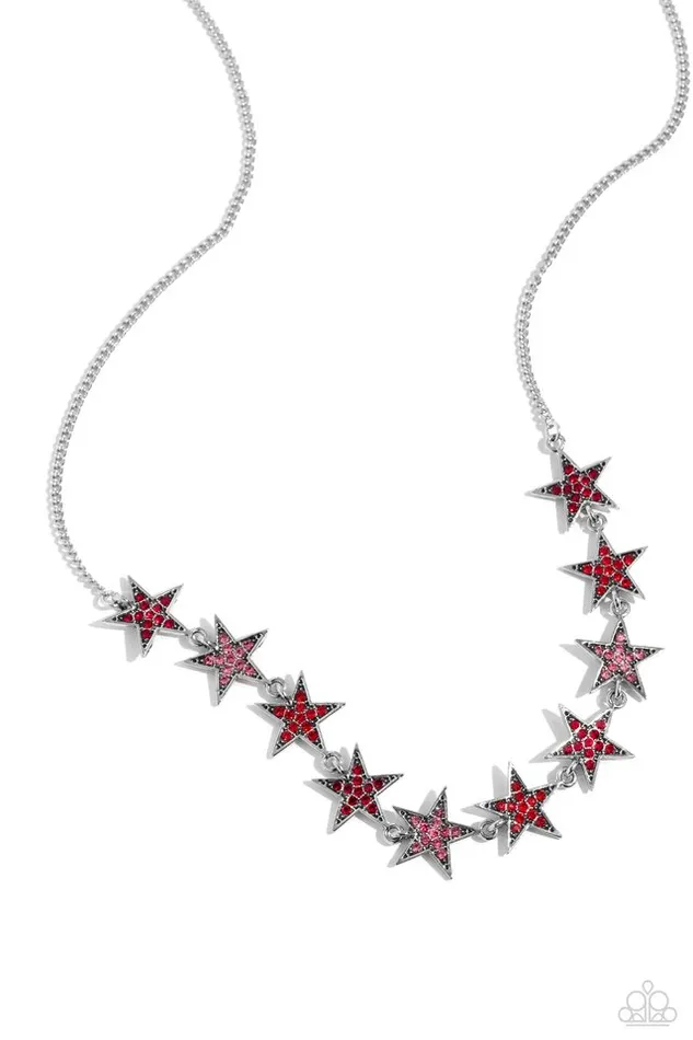 Necklaces Paparazzi Jewelry Paparazzi Necklace Star Quality Sensation Red