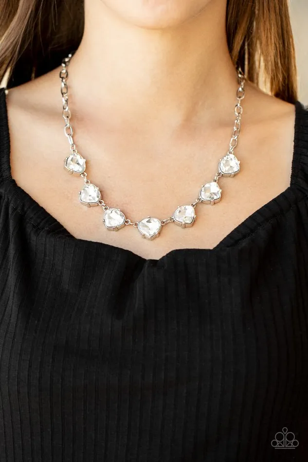 Necklaces Paparazzi Jewelry Paparazzi Necklace Star Quality Sparkle White