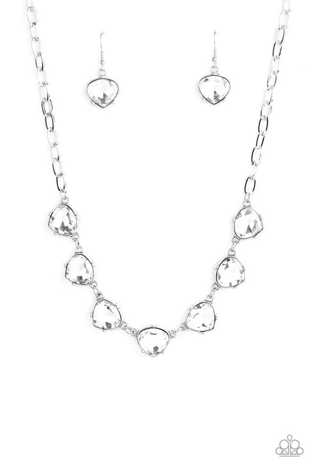 Necklaces Paparazzi Jewelry Paparazzi Necklace Star Quality Sparkle White Necklaces Paparazzi Jewelry Paparazzi Necklace Star Quality Sparkle White