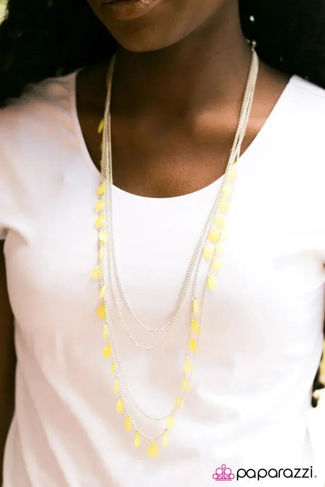 Necklaces Paparazzi Jewelry Paparazzi Necklace Summer Showers Yellow