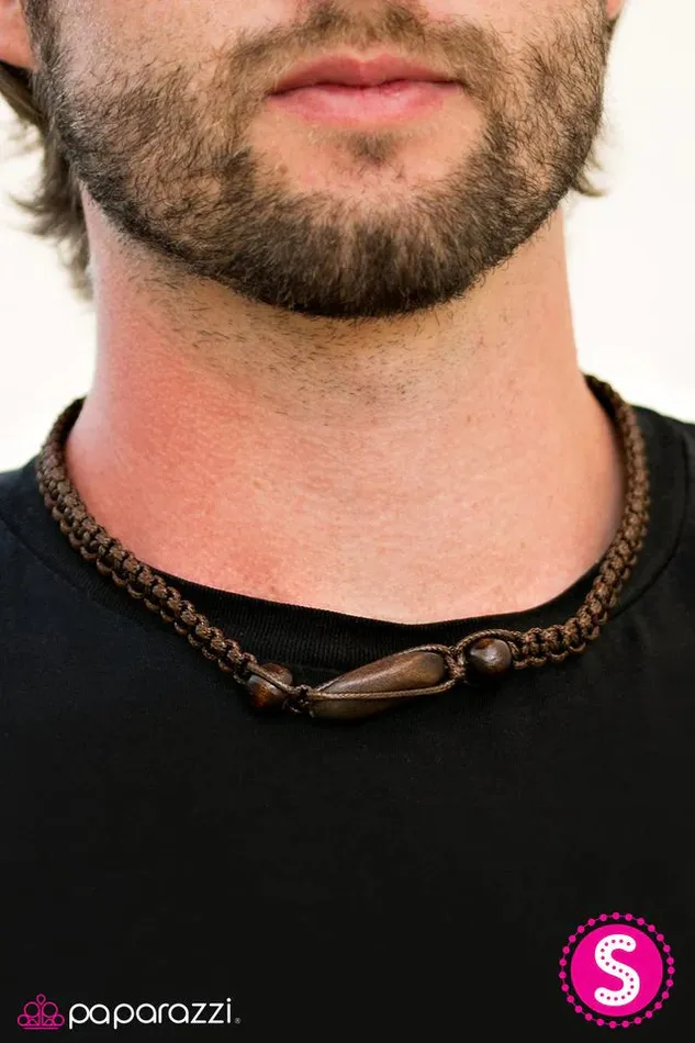 Necklaces Paparazzi Jewelry Paparazzi Necklace Sun and Sand Brown