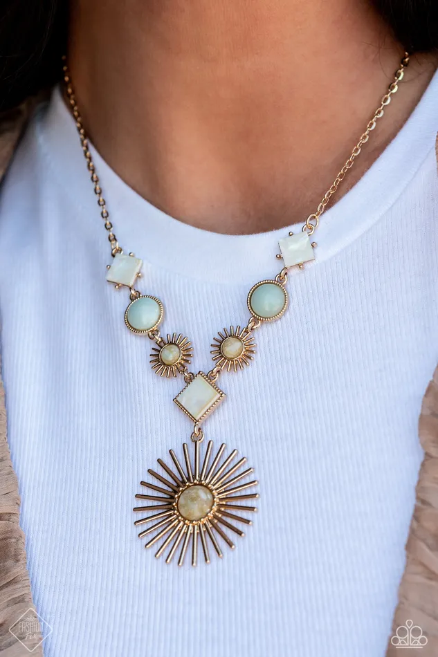 Necklaces Paparazzi Jewelry Paparazzi Necklace Sunburst Style Gold