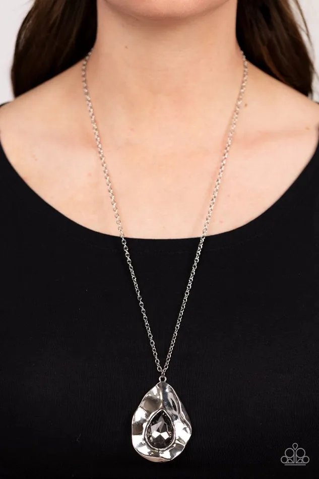 Necklaces Paparazzi Jewelry Paparazzi Necklace Surrealist Sparkle Silver