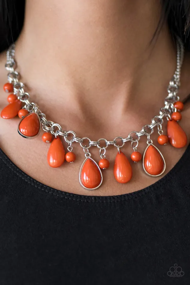 Necklaces Paparazzi Jewelry Paparazzi Necklace This Side Of Malibu Orange