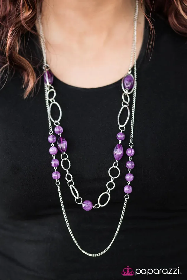 Necklaces Paparazzi Jewelry Paparazzi Necklace Touch The Clouds Purple
