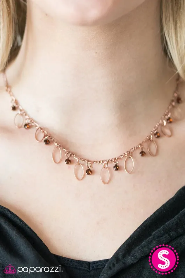 Necklaces Paparazzi Jewelry Paparazzi Necklace Twinkle At Twilight Copper