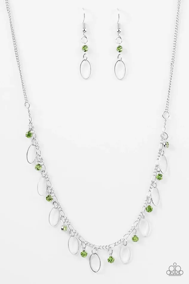 Necklaces Paparazzi Jewelry Paparazzi Necklace Twinkle At Twilight Green