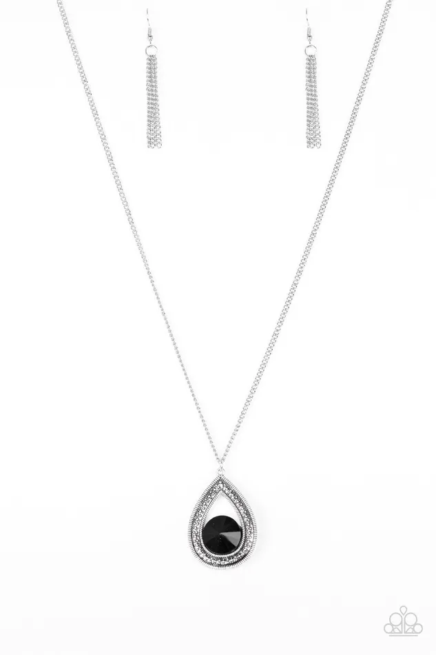 Necklaces Paparazzi Necklace Castle Cabaret Black Paparazzi Jewelry
