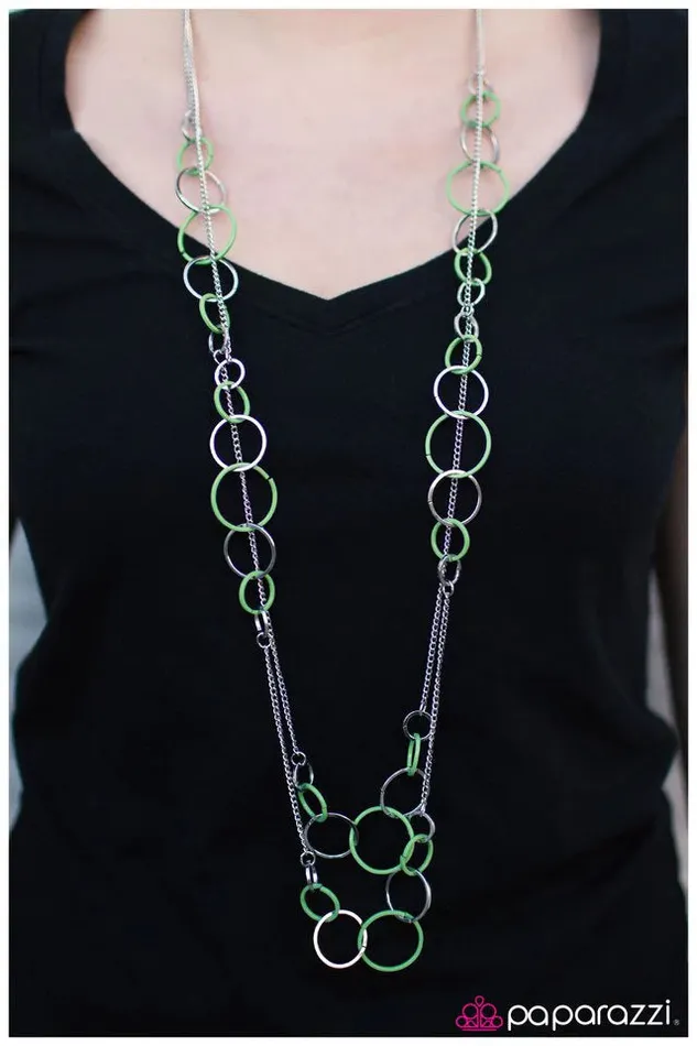 Necklaces Paparazzi Necklace Feeling Bubbly Green Paparazzi Jewelry