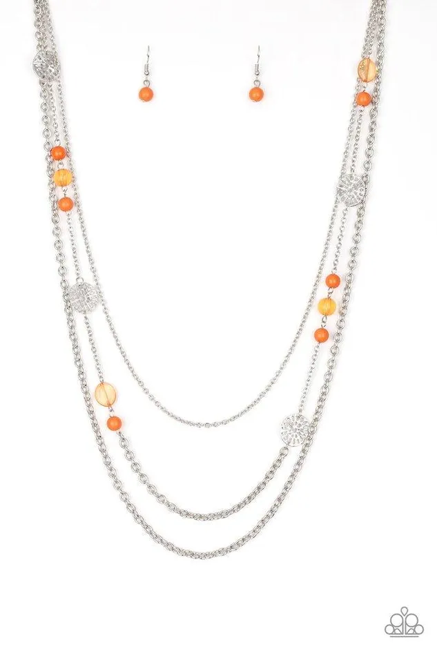 Necklaces Paparazzi Necklace Pretty Poptastic Orange Paparazzi Jewelry