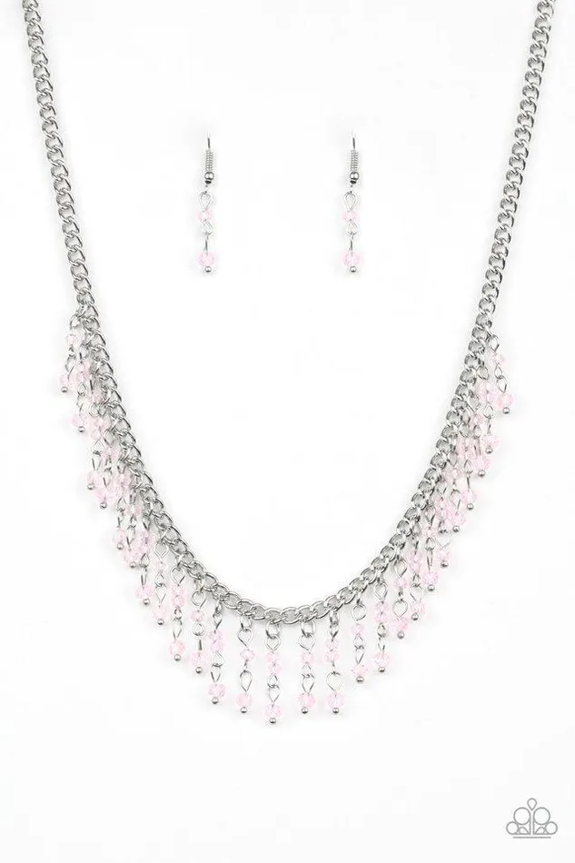 Necklaces Paparazzi Necklace Sporadic Sparkle Pink Paparazzi Jewelry