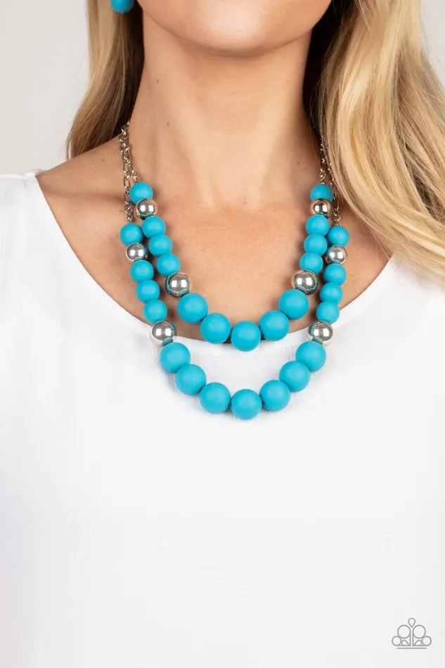 Necklaces Paparazzi Necklace Vivid Vanity Blue Paparazzi Jewelry