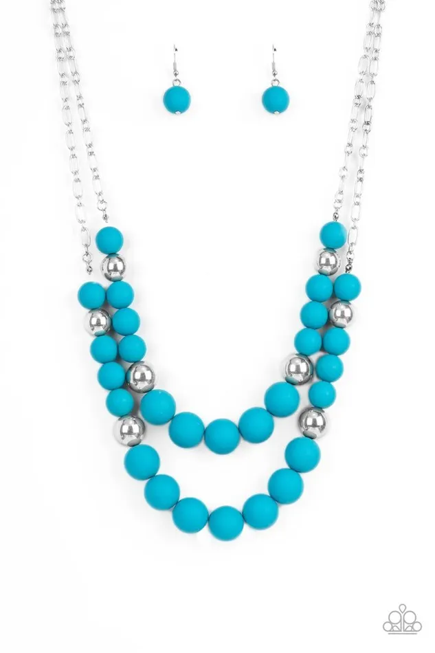 Necklaces Paparazzi Necklace Vivid Vanity Blue Paparazzi Jewelry