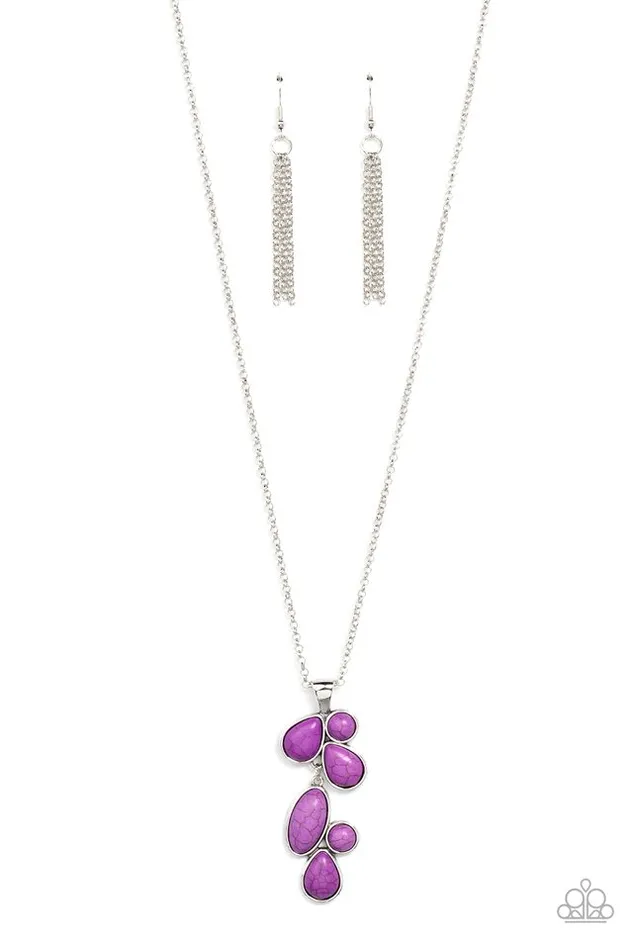 Necklaces Paparazzi Necklace Wild Bunch Flair Purple Paparazzi Jewelry