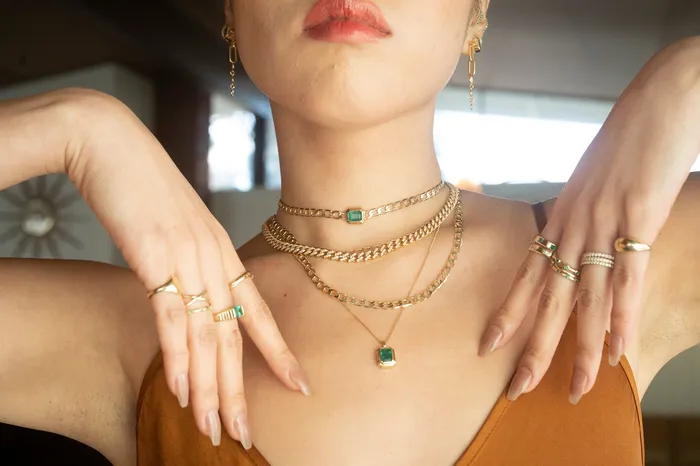 Necklaces RG 14k Emerald Neptune Necklace