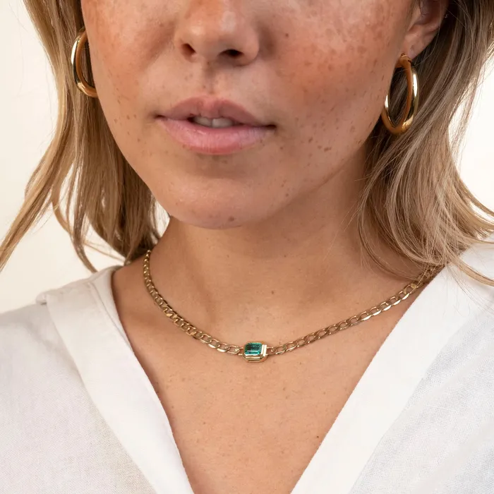 Necklaces RG 14k Emerald Neptune Necklace
