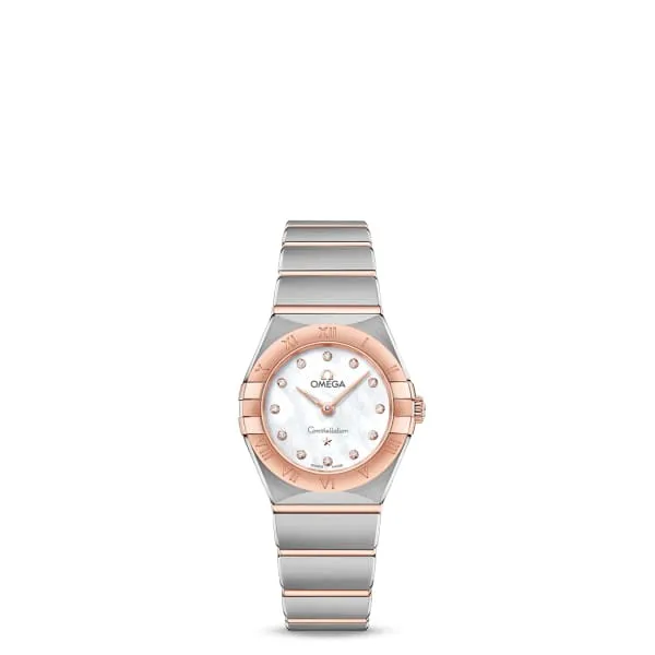 Omega Bracelets Omega Constellation 25mm Watch Ref 13120256055001 White Mother of Pearl Diamond Index Dial 18K Rose Gold Bezel Two Tone Stainless Steel 18K Rose Gold Bracelet Omega Bracelets Omega Constellation 25mm Watch Ref 13120256055001 White Mother of Pearl Diamond Index Dial 18K Rose Gold Bezel Two Tone Stainless Steel 18K Rose Gold Bracelet