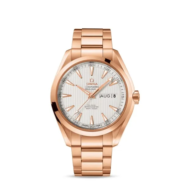 Omega Bracelets Omega Seamaster 43mm Watch Ref 23150432202002 White Index Dial 18K Rose Gold Bracelet Omega Bracelets Omega Seamaster 43mm Watch Ref 23150432202002 White Index Dial 18K Rose Gold Bracelet