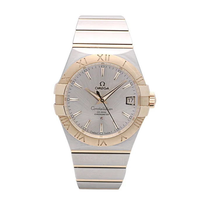 Omega Preowned Rings Omega Constellation CoAxial Chronometer SSYG Silver Dial 38mm Automatic Preowned