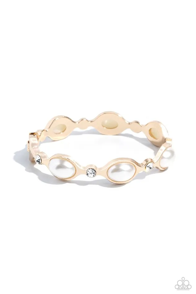 Paparazzi Bracelet Are You Gonna Be My PEARL Gold Paparazzi Jewelry Bracelets Paparazzi Bracelet Are You Gonna Be My PEARL Gold Paparazzi Jewelry Bracelets