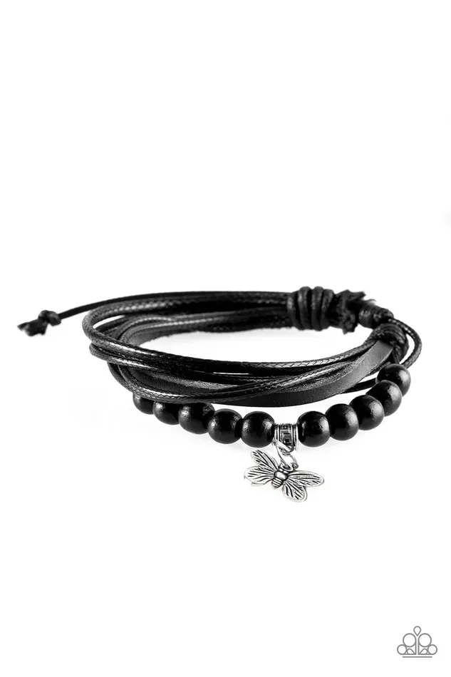 Paparazzi Bracelet Butterfly Grove Black Paparazzi Jewelry Bracelets