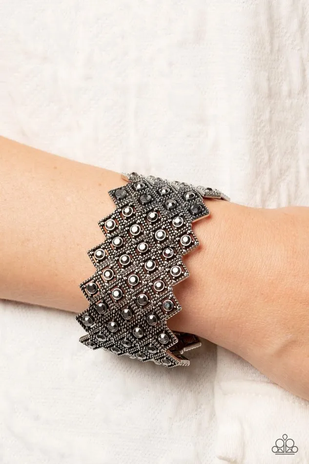 Paparazzi Bracelet DECO in the Rough Silver Paparazzi Jewelry Bracelets