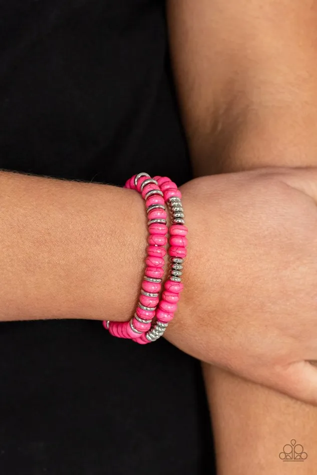 Paparazzi Bracelet Desert Rainbow Pink Paparazzi Jewelry Bracelets