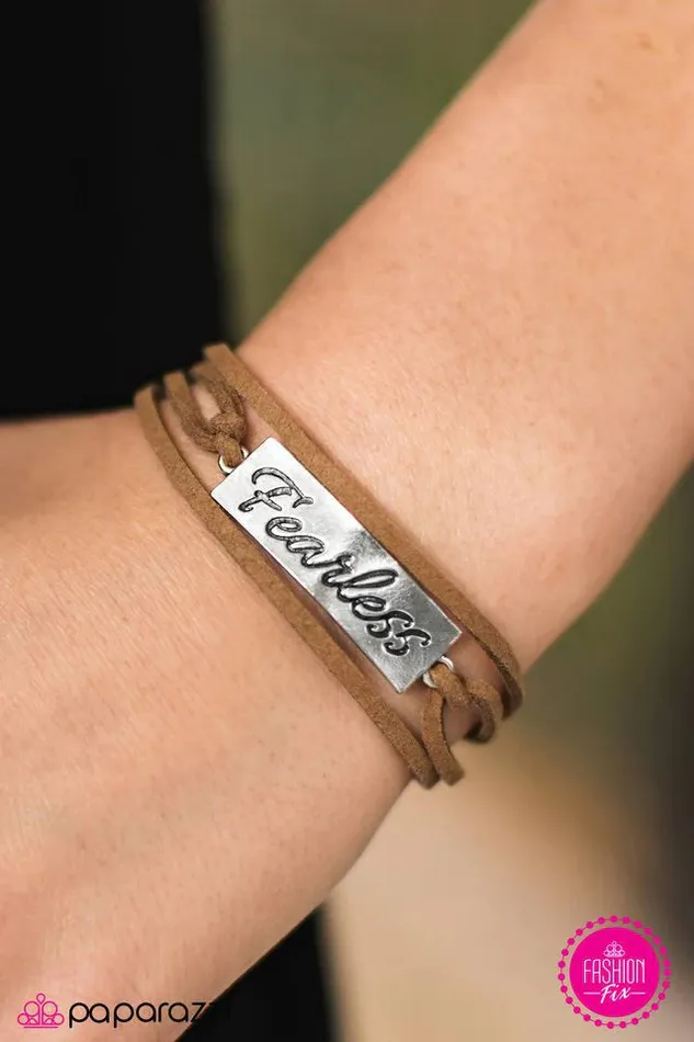 Paparazzi Bracelet Fearless Brown Paparazzi Jewelry Bracelets