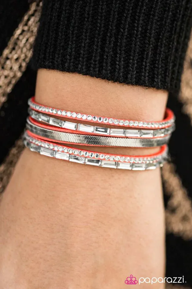 Paparazzi Bracelet Hit the Lights Orange Paparazzi Jewelry Bracelets