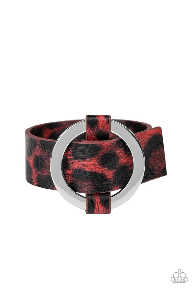 Paparazzi Bracelet Jungle Cat Couture Red Paparazzi Jewelry Bracelets