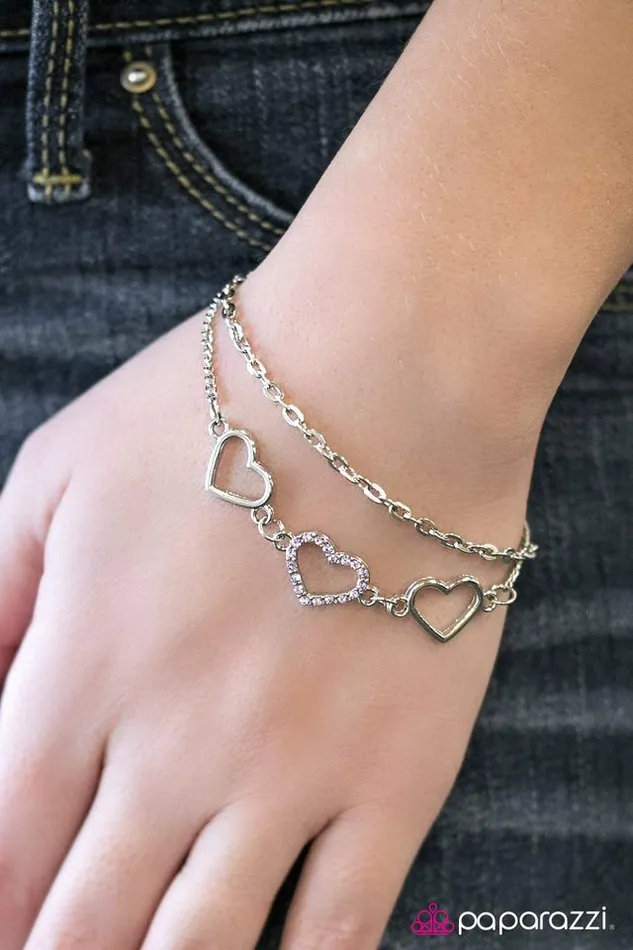 Paparazzi Bracelet Love Is Everywhere Purple Paparazzi Jewelry Bracelets