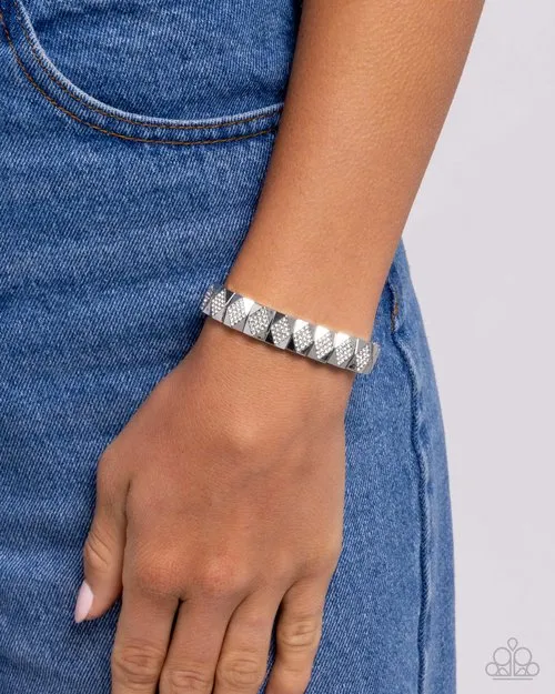 Paparazzi Bracelet Ornate Outline White Paparazzi Jewelry Bracelets