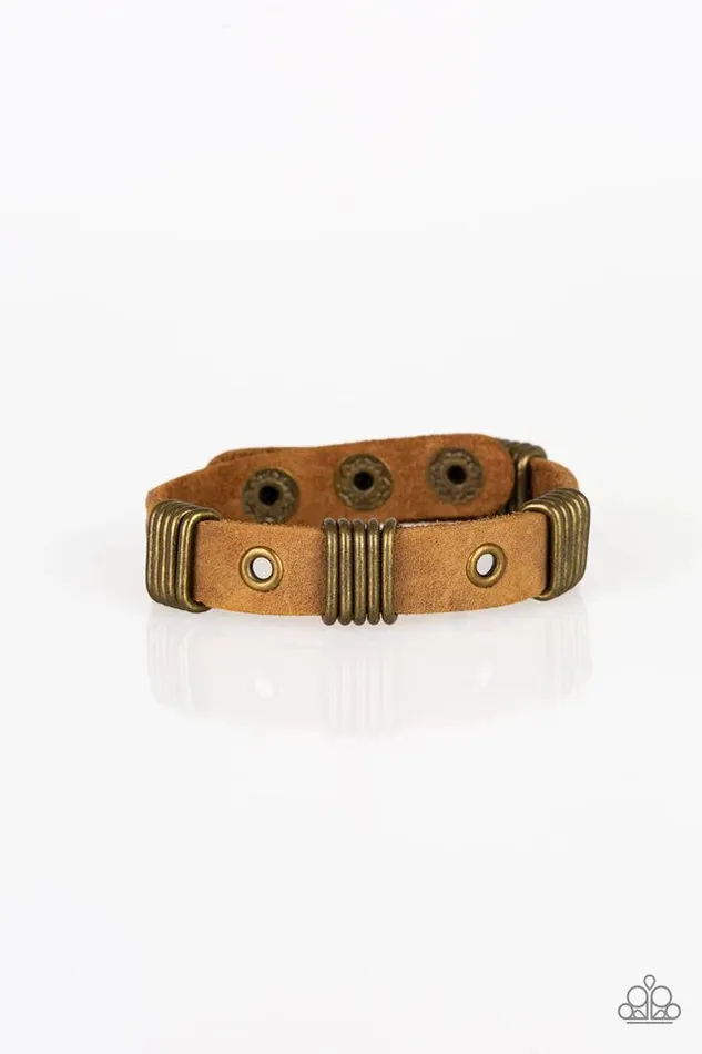 Paparazzi Bracelet Plainly Pirate Brown Paparazzi Jewelry Bracelets