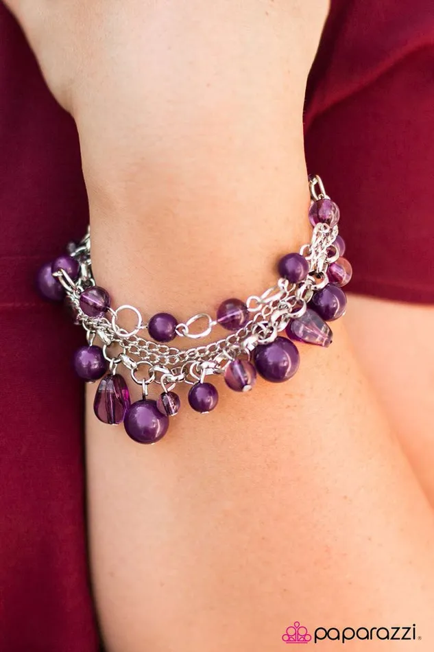 Paparazzi Bracelet Pretty and Poised Purple Paparazzi Jewelry Bracelets