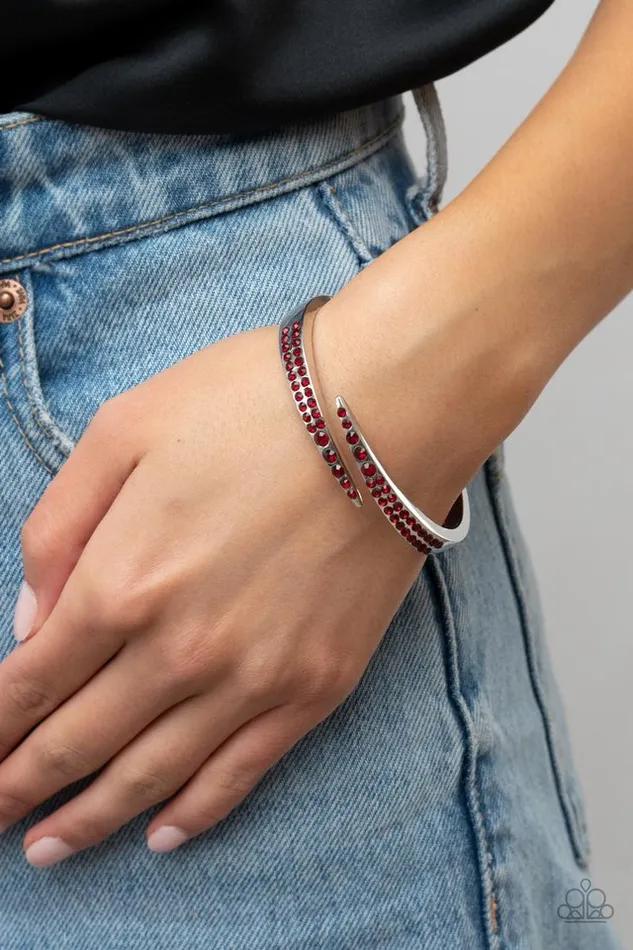 Paparazzi Bracelet Sideswiping Shimmer Red Paparazzi Jewelry Bracelets