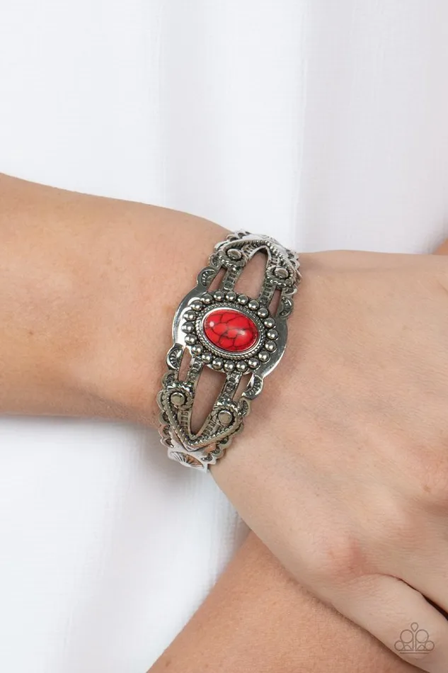 Paparazzi Bracelet Sonoran Soul Searcher Red Paparazzi Jewelry Bracelets