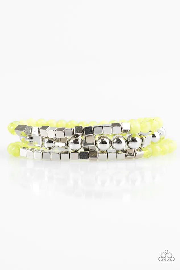 Paparazzi Bracelet Take Shape Yellow Paparazzi Jewelry Bracelets