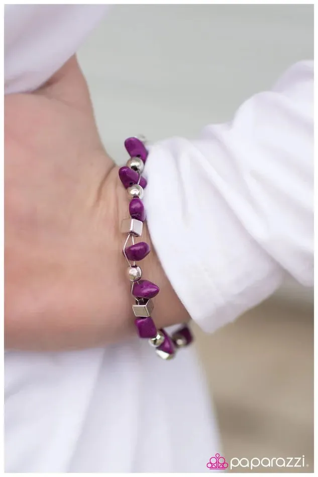 Paparazzi Bracelet This Calls For A PEBBLEbration Purple Paparazzi Jewelry Bracelets