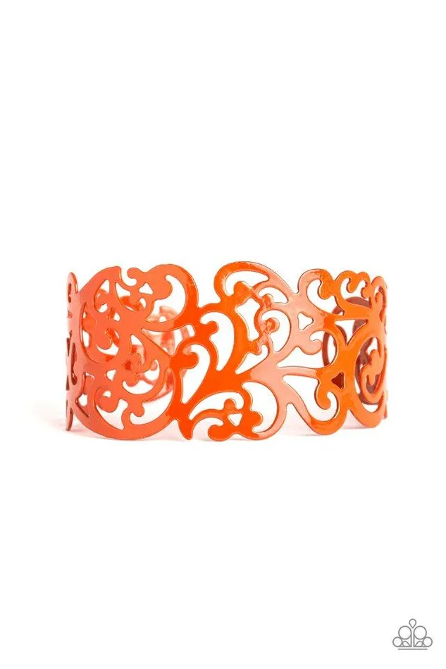 Paparazzi Bracelet VINE and Dash Orange Paparazzi Jewelry Bracelets