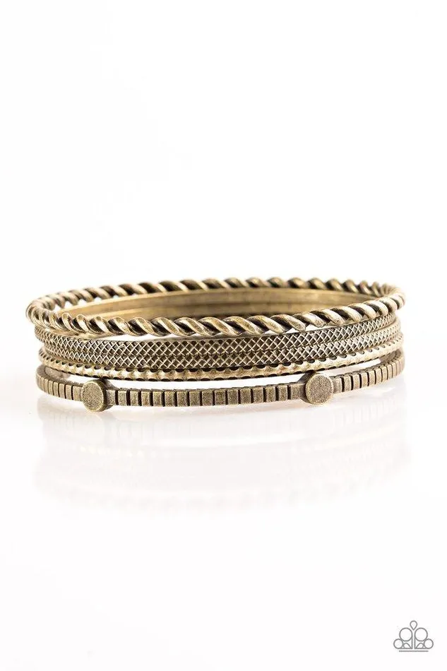Paparazzi Bracelet When The Going Gets Rough Brass Paparazzi Jewelry Bracelets